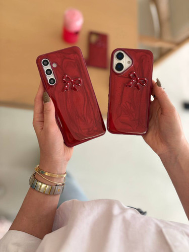 قاب اونیکس پاپیون قرمز ،دور ژبه ایی ،بدپن تغییر رنگ