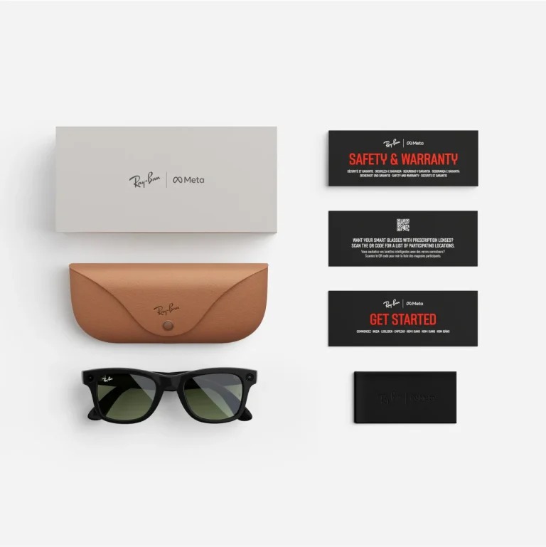 عینک هوشمند ری بن متا RAY-BAN | META Wayfarer Shiny Black-Green Size 53