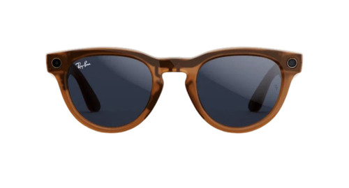 عینک هوشمند Ray‑Ban Meta Headliner – Shiny Caramel Transitions Sapphire Size 50