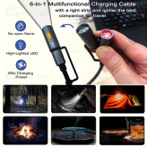 کابل Type-C به Type-C چندکاره بیوا Biva C-38 4 in 1 Multifunction Data Cable طول 1.2 متر توان 60 وات
