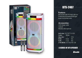 اسپیکر حرفهای برودو مدل BTS 2407 با رقص نور RGB