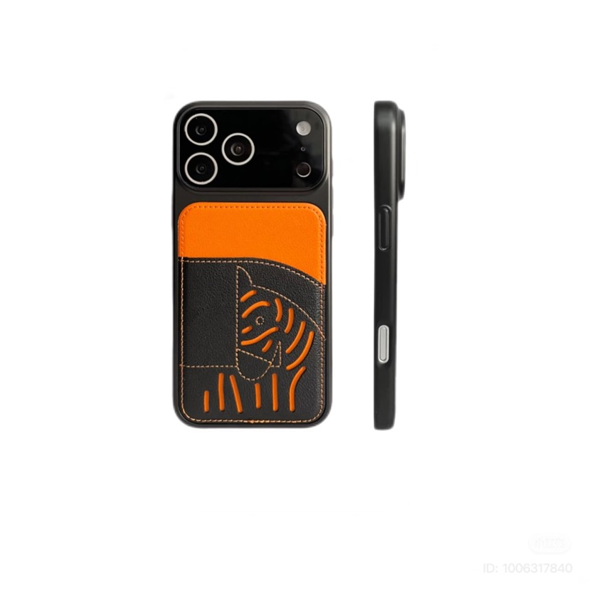 قاب آیفون مدل hermes horse gary and orange