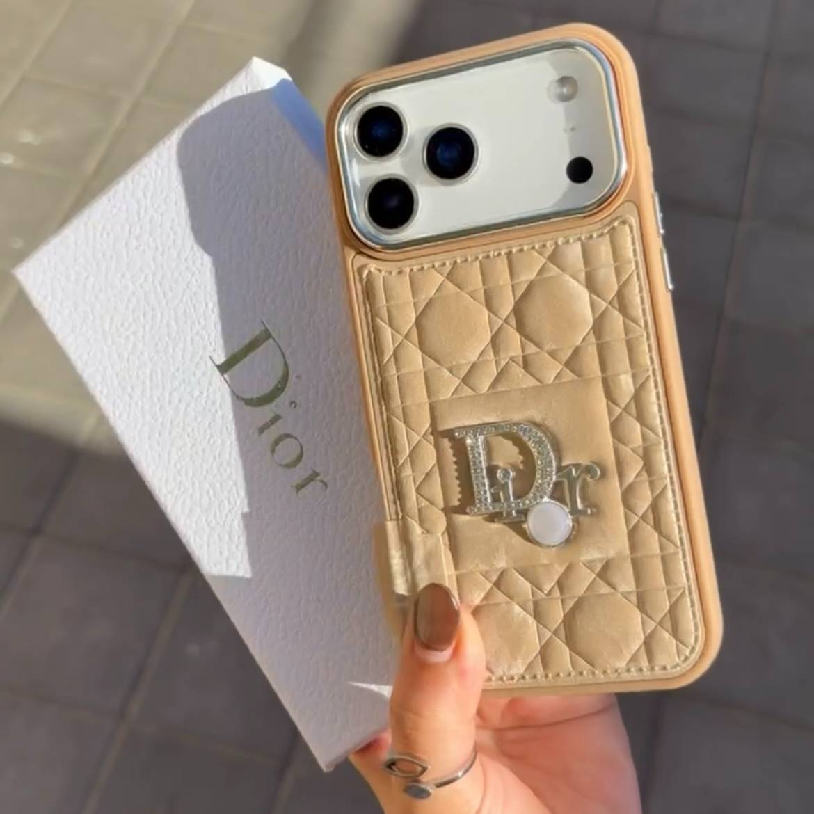 قاب آیفون مدل Dior puffer case