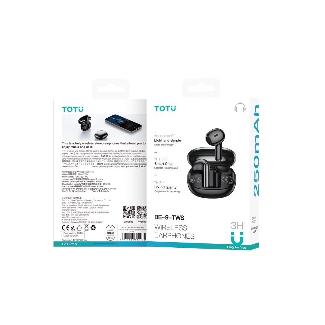 ایرپاد بلوتوثی TOTU مدل BE-9-TWS
