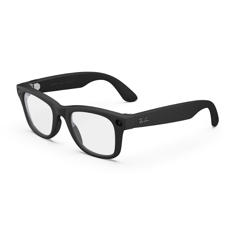 عینک هوشمند ری‌بن متا ویفرر نسل ۲ شیشه شفاف | Ray-Ban Meta Wayfarer Gen 2 Matte Black Clear