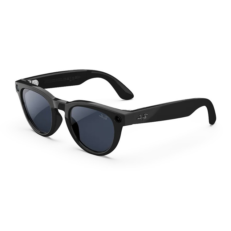 عینک هوشمند ری بن متا مدل هدلاینر | headliner frame shiny black lens Clear to Sapphire Transitions®