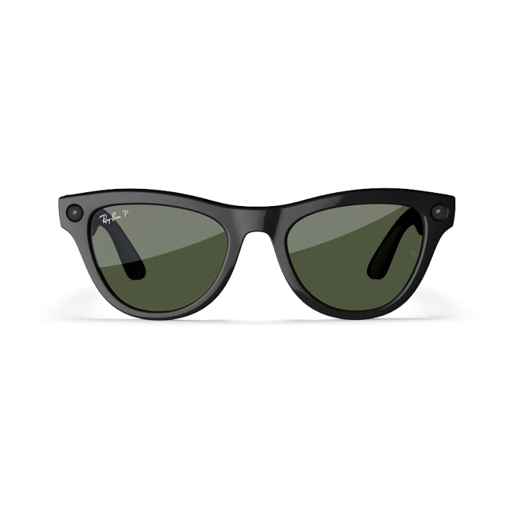عینک هوشمند ری بن متا مدل اسکایلر | gen2 skyler frame shiny black lens green
