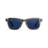 عینک هوشمند ریبن متا ویفرر نسل ۲ | Ray-Ban Meta Wayfarer Gen 2 Shiny Transparent Grey Sapphire Transitions