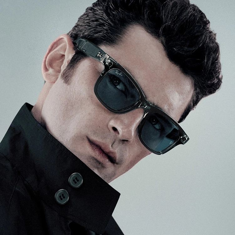 عینک هوشمند ریبن متا ویفرر نسل ۲ | Ray-Ban Meta Wayfarer Gen 2 Shiny Transparent Grey Sapphire Transitions