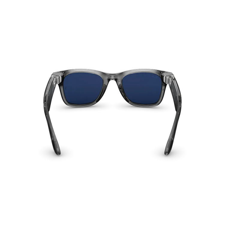 عینک هوشمند ریبن متا ویفرر نسل ۲ | Ray-Ban Meta Wayfarer Gen 2 Shiny Transparent Grey Sapphire Transitions