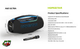 اسپیکر بلوتوثی قابل حمل هوپ استار A60 Ultra | توان 450 وات | باتری 30000mAh