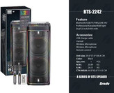 اسپیکر چمدانی بلوتوثی برودو BTS-2242 + میکروفون و ریموت کنترل