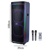 اسپیکر چمدانی بلوتوثی برودو BTS-2242 + میکروفون و ریموت کنترل