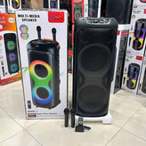 اسپیکر بلوتوثی چمدانی ZQS-10215 دو باند ۱۰ اینچ با نورپردازی RGB