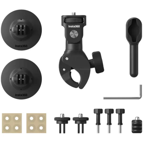 کیت موتورسواری دوربین اینستا 360 مدل Insta360 X5Insta360 X5 360 Degree Action Camera with 8K + insta360 motorcycle accessories bundle + sandisk microSD 128/200 kit