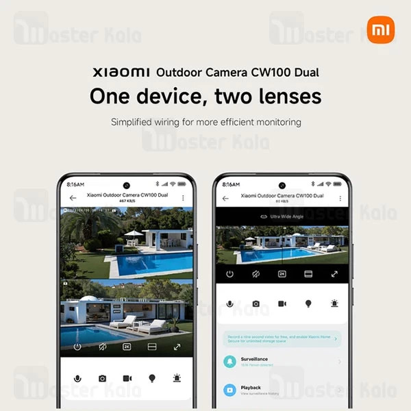 دوربین نظارتی هوشمند شیائومی Xiaomi CW100 Dual Outdoor Camera MJSXJ26CM