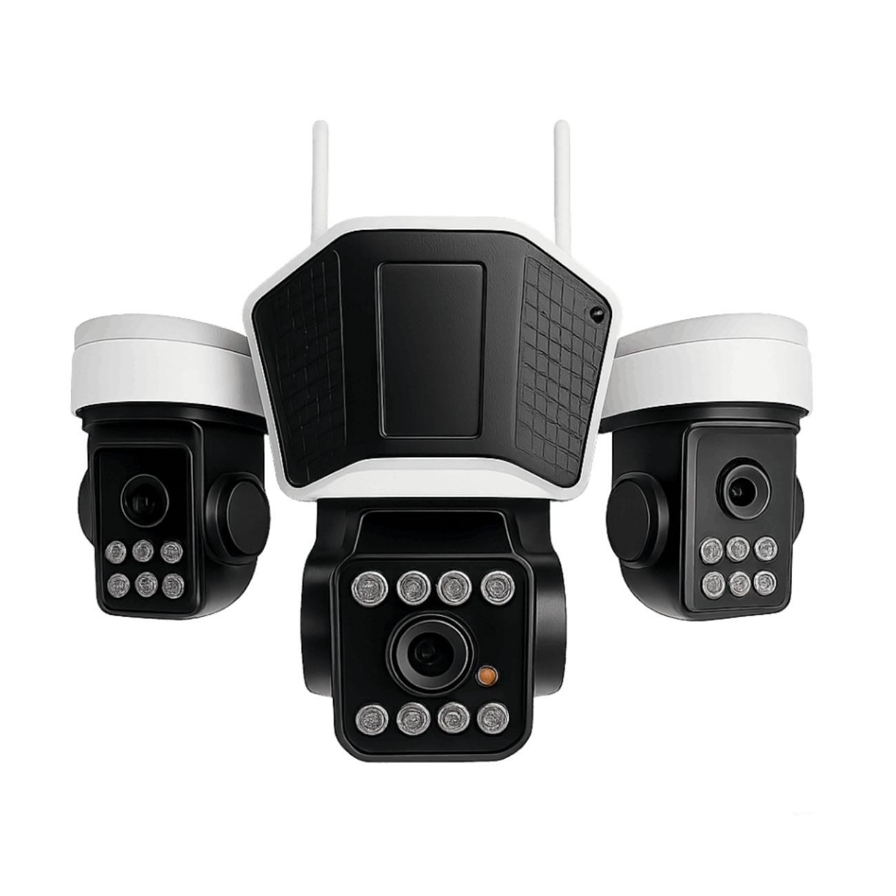 دوربین مداربسته سه لنز سیم‌کارتی اوکم Okam Pro TL3 Three-Lens 4G SIM Card Camera