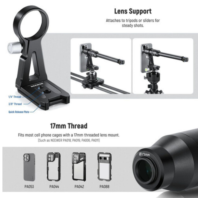 لنز ماکرو پروب نیور NEEWER LS-51 18mm 2x Macro Probe Lens