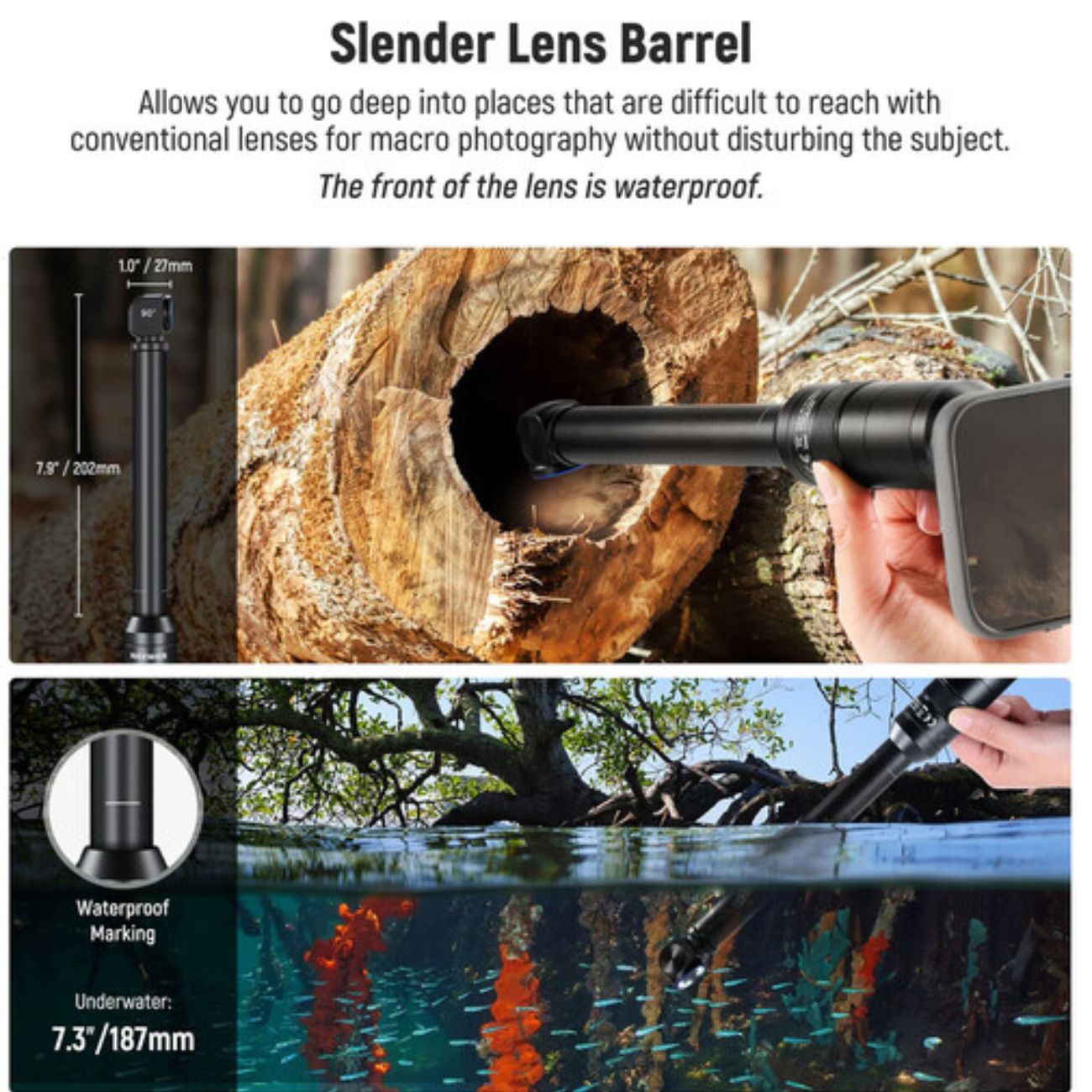 لنز ماکرو پروب نیور NEEWER LS-51 18mm 2x Macro Probe Lens