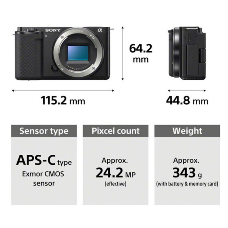 دوربین بدون آینه سونی Sony ZV-E10 Mirrorless Camera Black body