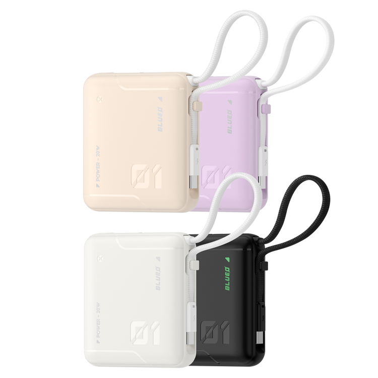 پاور بانک بلو Blueo CUBE Fast Charging Power Bank 10000mAh With Built-in Cable
