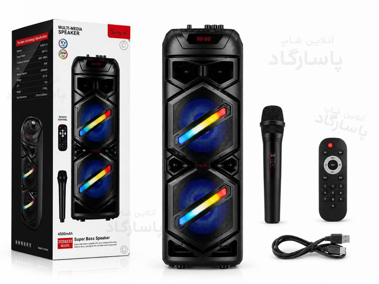 اسپیکر بلوتوثی قابل حمل SING-E مدل ZQS8233