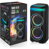 اسپیکر شارژی NDR-815 دبل ۸ اینچ | خرید + ارسال سریع | مناسب باشگاه، مهمانی و خانه